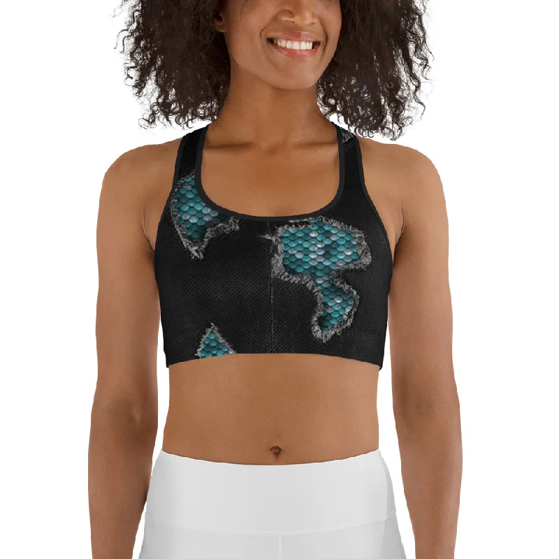 Mermaid Scales Sports Bra