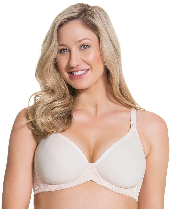 Cake Maternity Waffles 3D Spacer Contour Flexi Wire Nursing Bra -  Nude