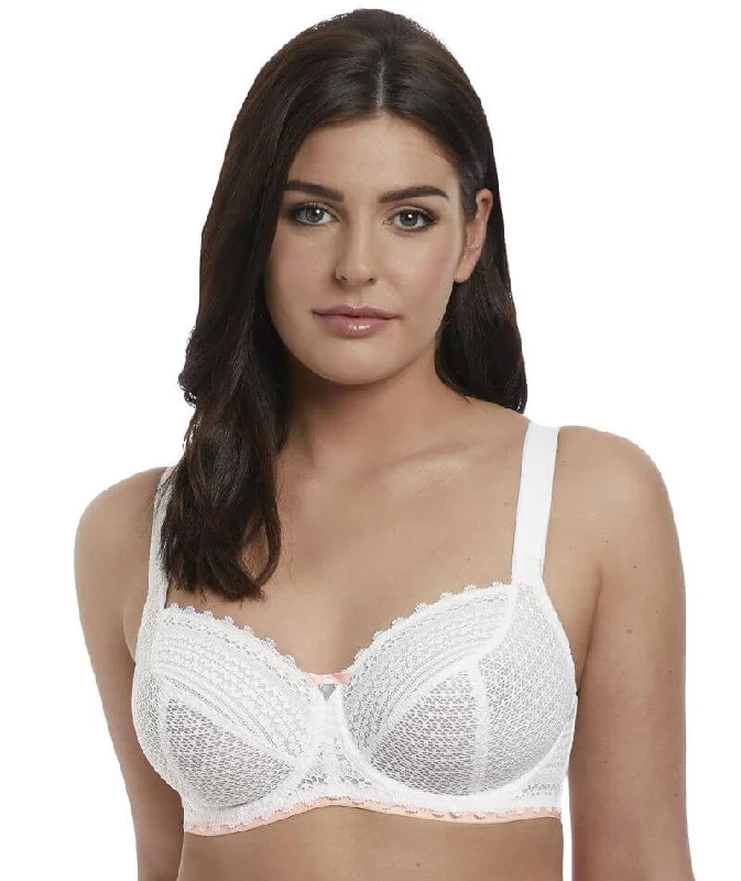 Freya Daisy Lace Underwire Balcony K Cup Bra - White