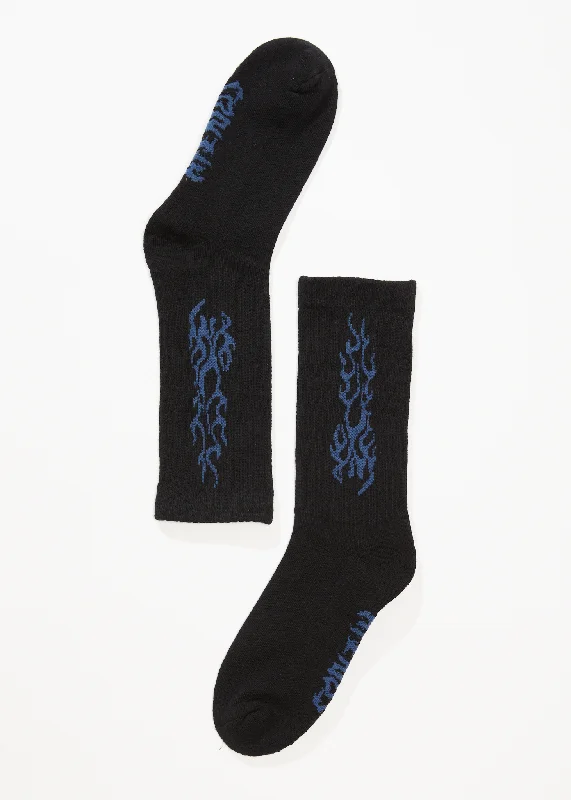 AFENDS Mens Scorched - Socks One Pack - Black