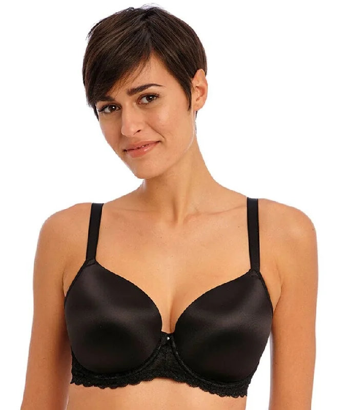 Freya Offbeat Underwire Moulded Demi T-shirt Bra - Black