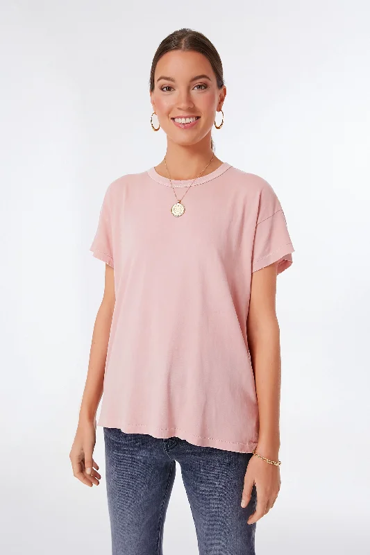 Pale Blush Boxy Crew Tee