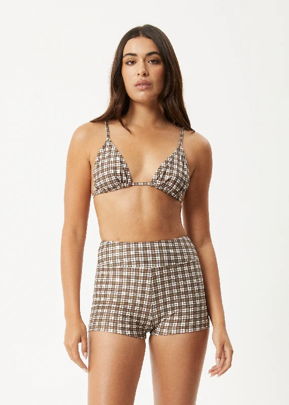 AFENDS Womens Base - Bikini Top - Coffee Check