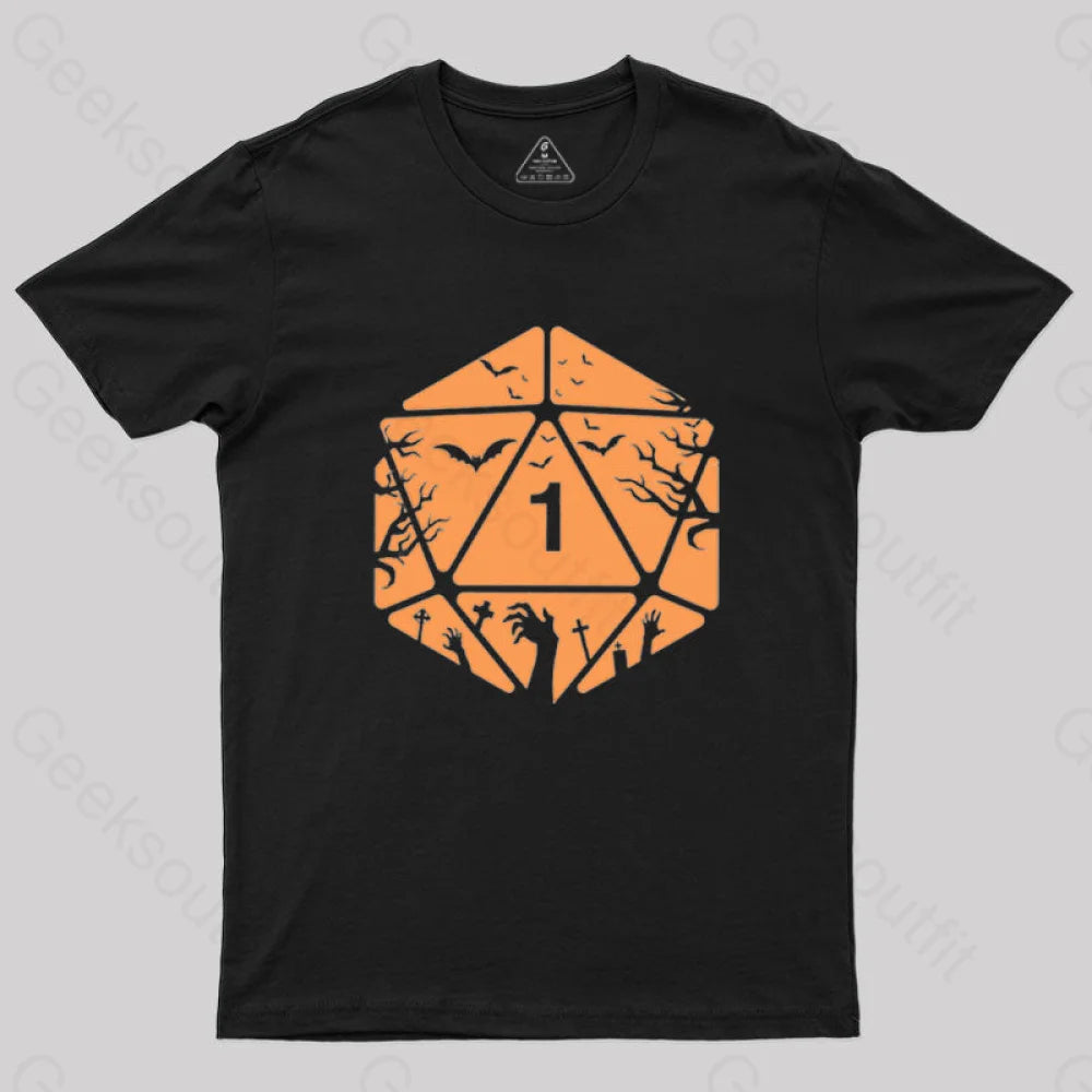 Halloween D20 Die T-Shirt