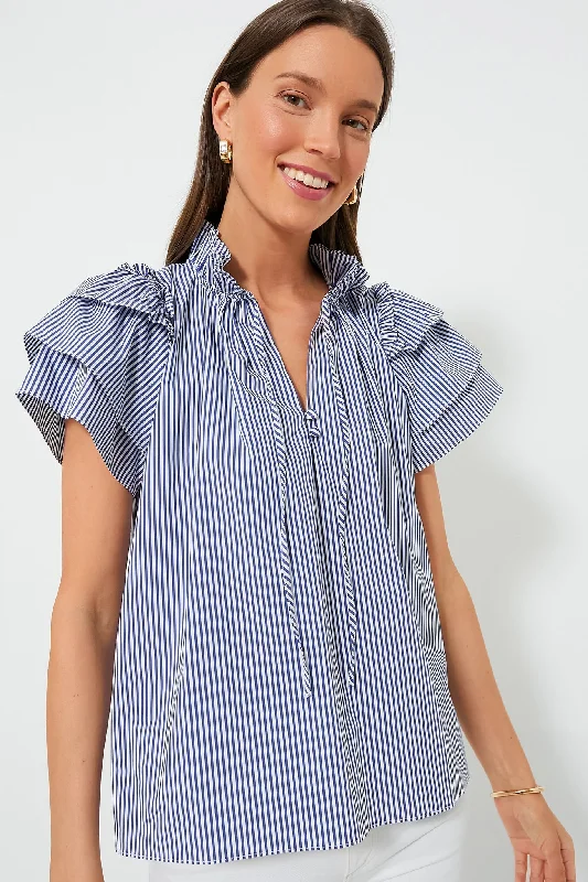 Light Blue Stripe Millie Top