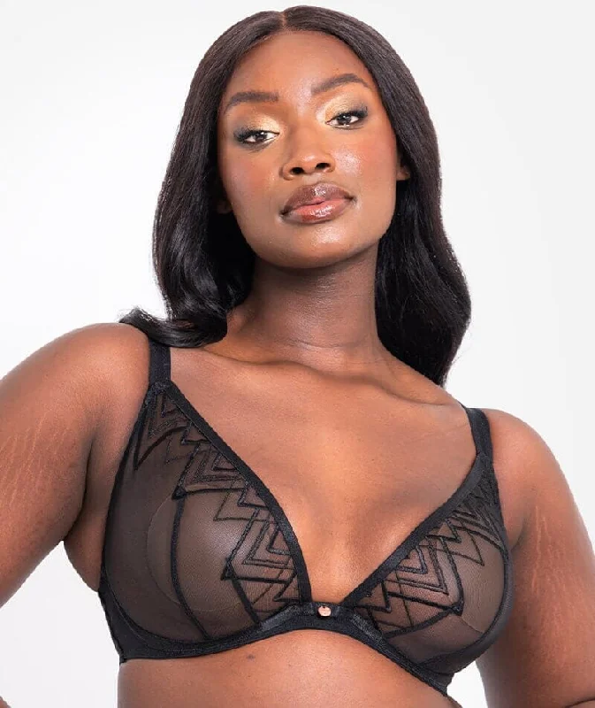 Scantilly Voltage Deep Plunge Bra - Black