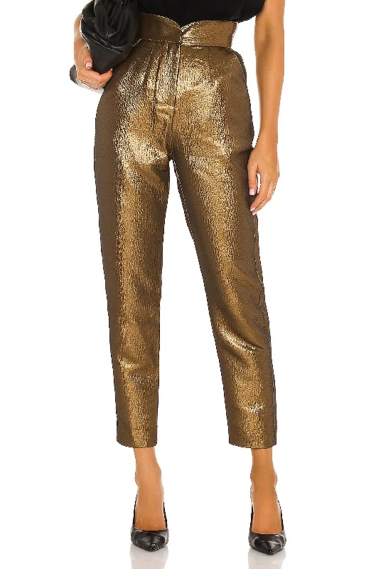 Dorothy Pant In Antique Gold