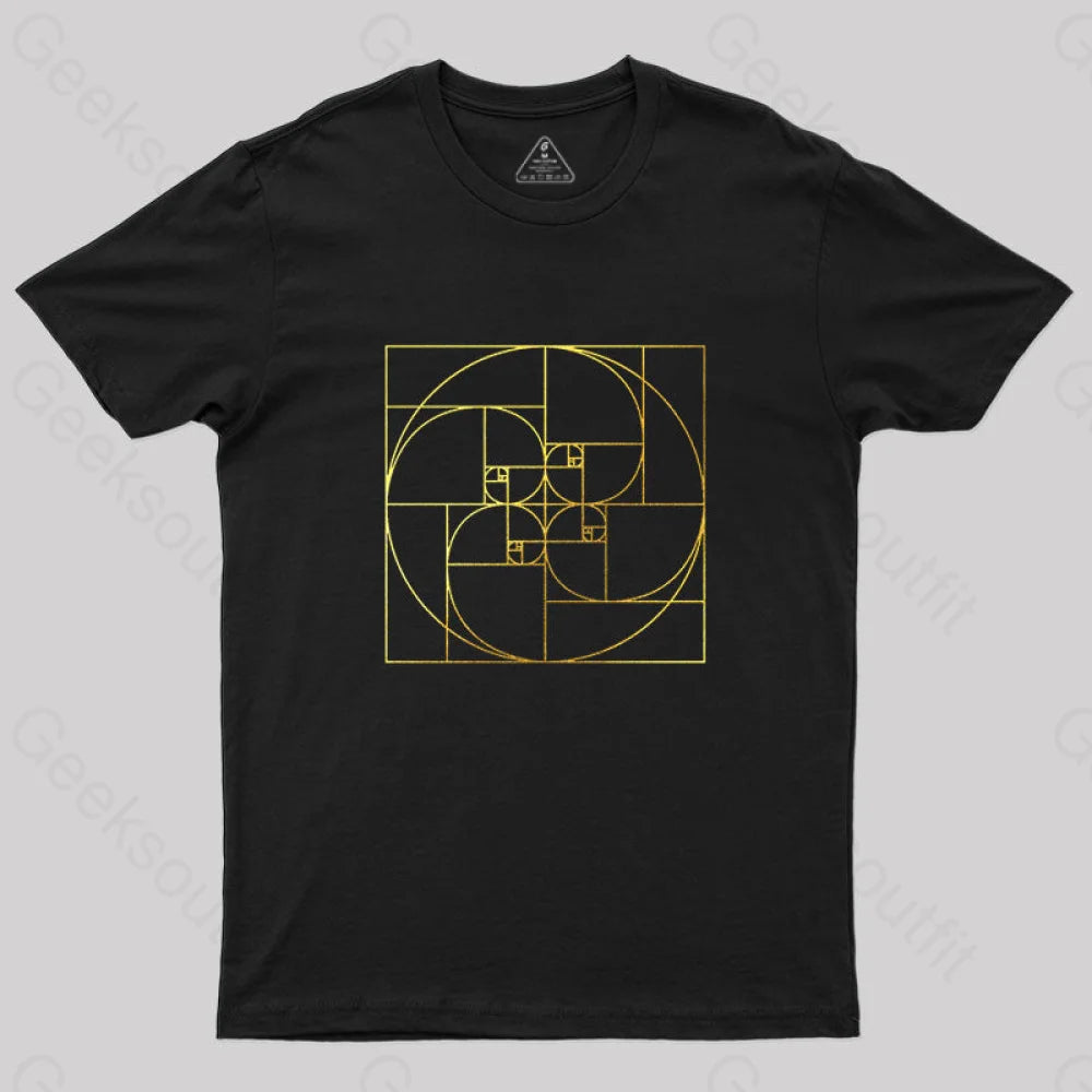 Fibonacci Spiral Golden Ratio Digital T-Shirt