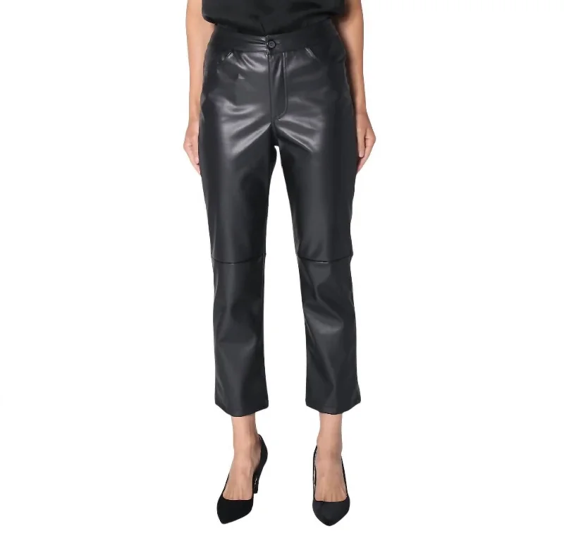 Vegan Leather Pant In Black