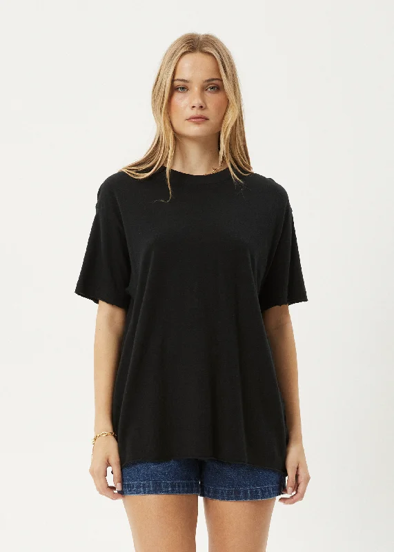 AFENDS Womens Slay - Oversized Tee - Black