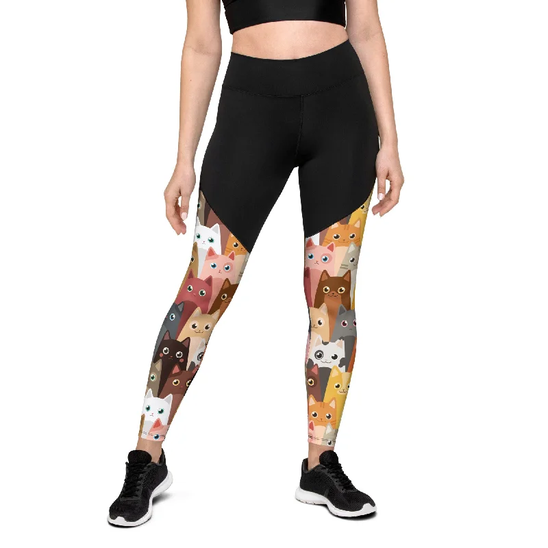 Cartoon Cats Compression Leggings