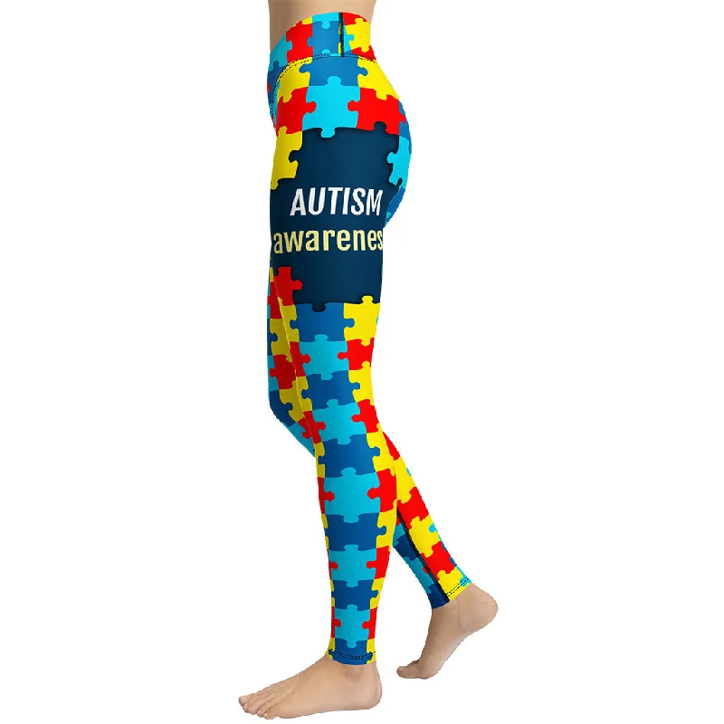 Autism Awareness Yoga Leggings