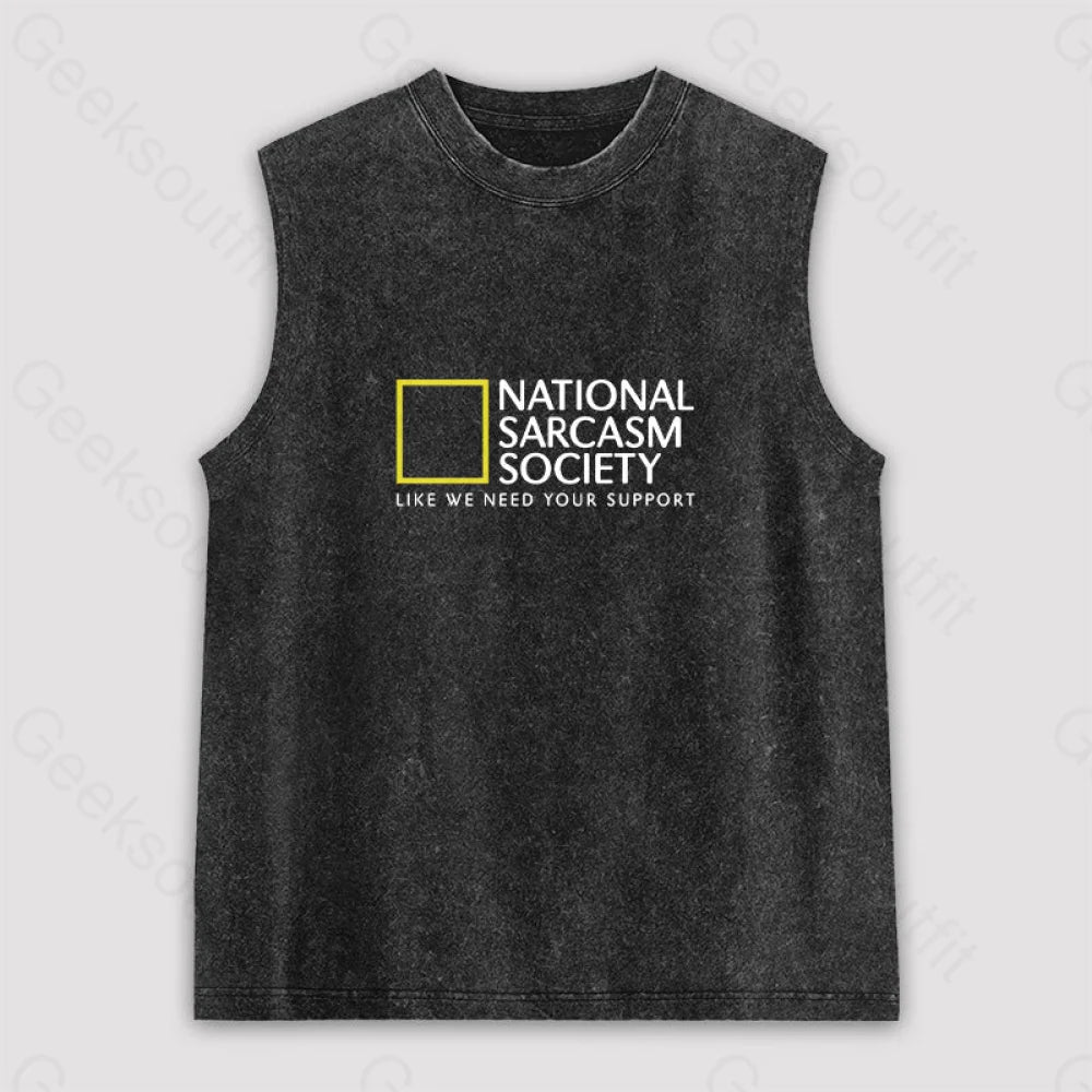 National Sarcasm Society Unisex Washed Tank