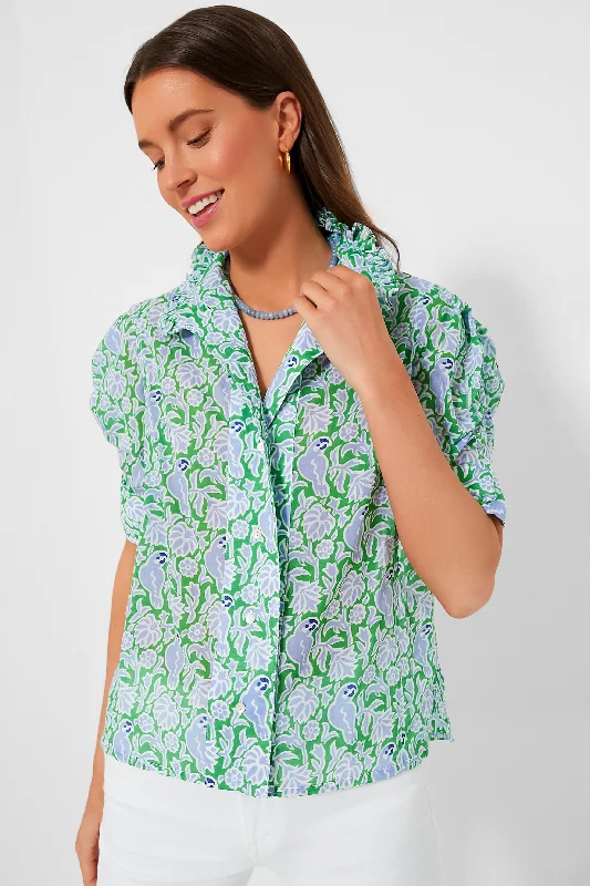 Green and Blue Vita Blouse