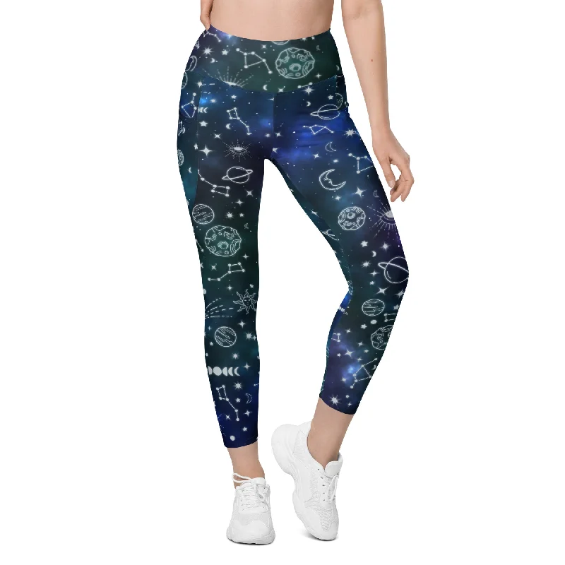 Spiritual Doodles Leggings With Pockets