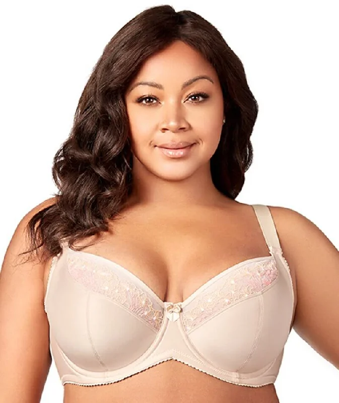 Elila Swiss Embroidered Underwire Balcony Bra - Nude