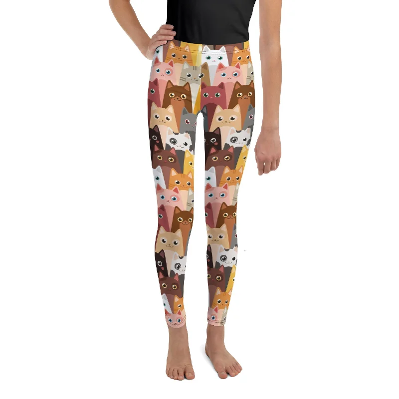 Cartoon Cats Youth Leggings