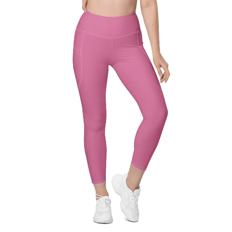 Bubblegum Pink Leggings With Pockets