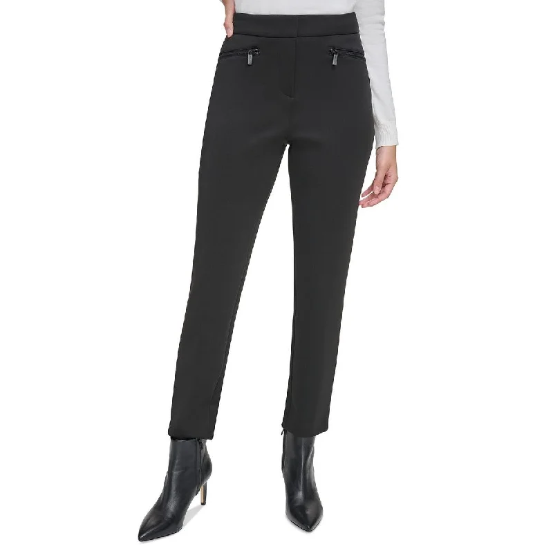 Womens Straight Leg Ankle Dress Pants