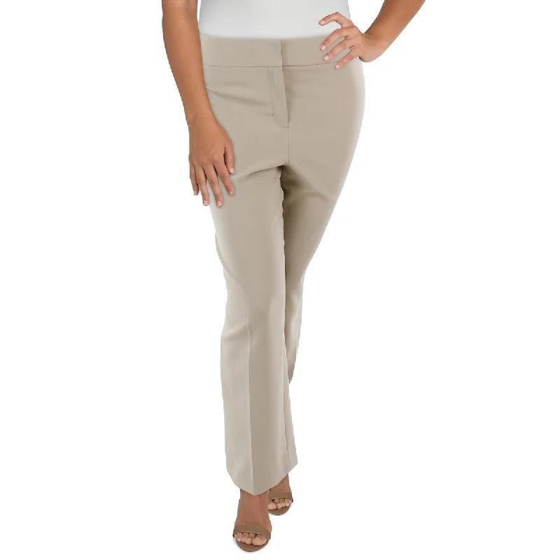 Plus Womens Knit Straight Leg Dress Pants