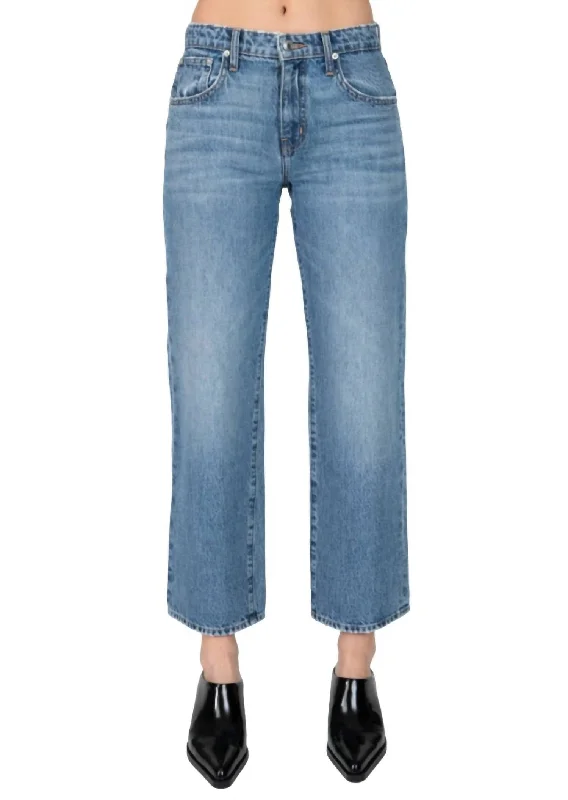 Sofia Mid Rise Relaxed Straight Jeans In Sutton Vintage