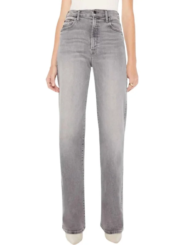 Lasso Heel Pants In Faded Grey