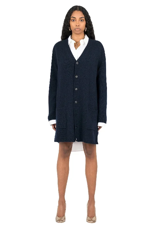 Maison Margiela Cardigan Dress in Navy