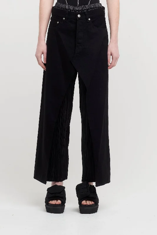 Junya Watanabe Pleated Trouser with Denim Details