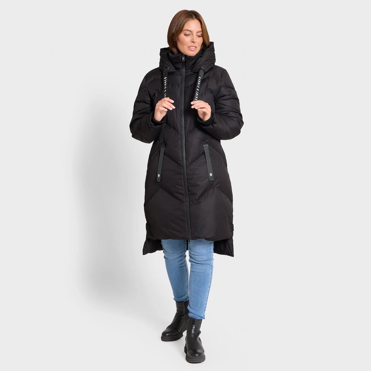 Saint and Sinner Black Quilted Coat