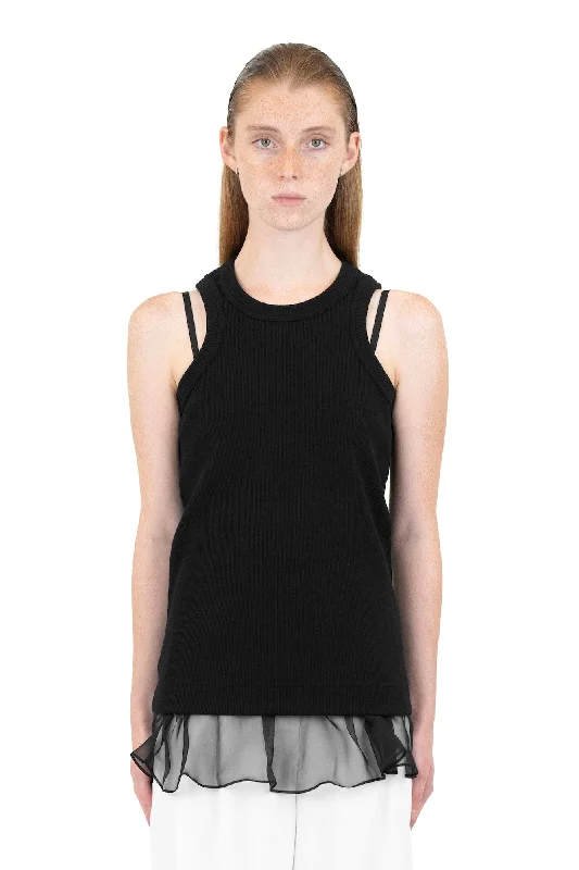 Sacai Cotton Jersey Tank Top