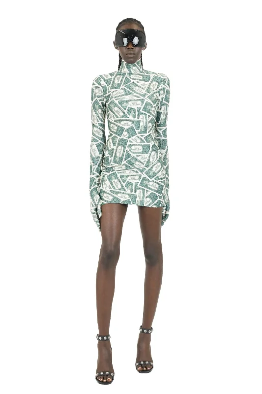 Vetements Million Dollar Styling Dress with Gloves in Green