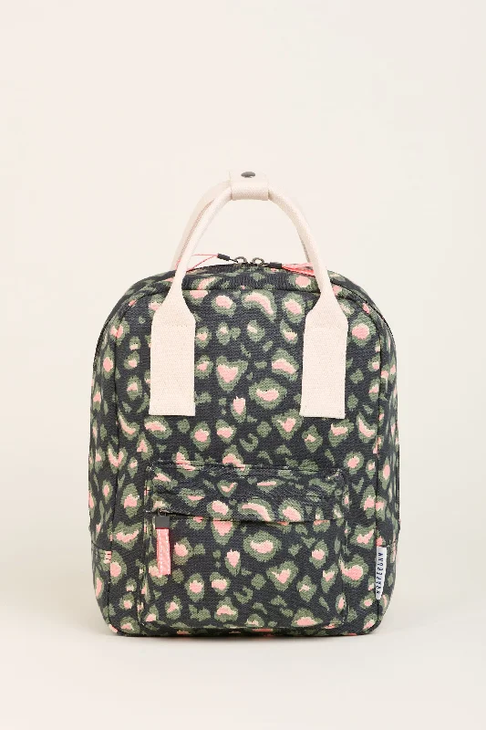 Khaki Leopard Print Classic Backpack