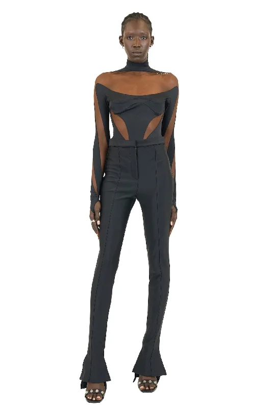 Mugler SS23 Eco Sport Lycra Body Open Chest