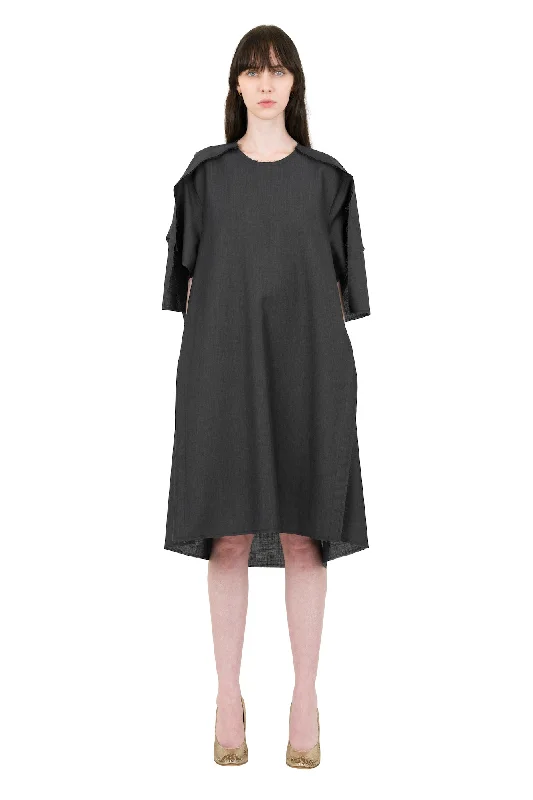 Maison Margiela Short-Sleeved Dress in Black