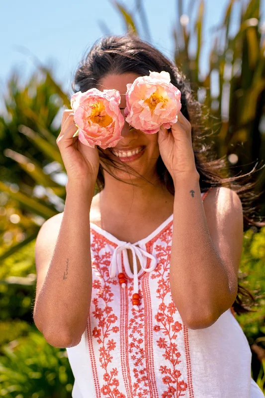 Trailing Floral Embroidered Camisole