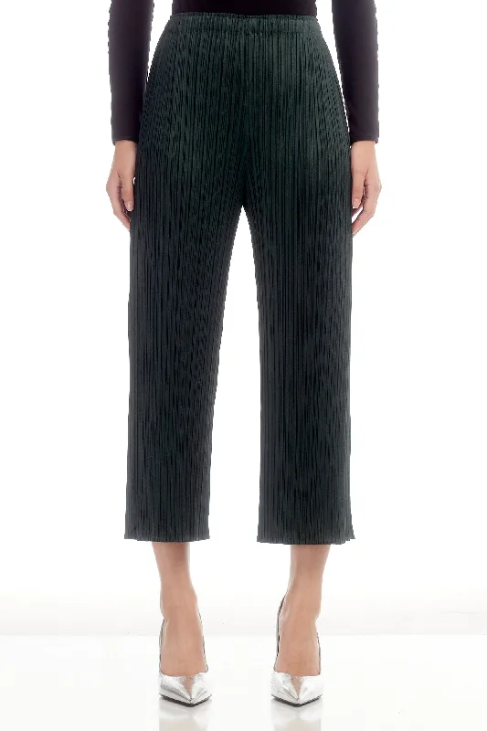 Pleats Please Issey Miyake MC July Bottom in Dark Green