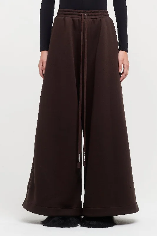 Melitta Baumeister Dark Brown Spongy Wide Leg Lounge Pants