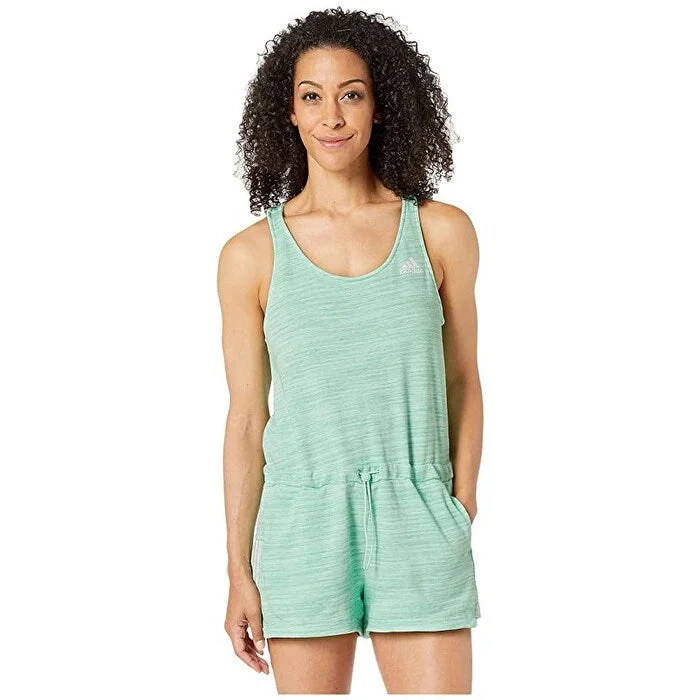 Adidas Women's Sport 2 Street Racerback Romper Green Size Extra Large