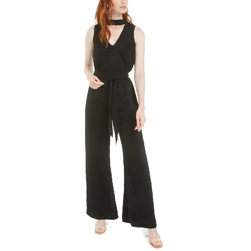 Bar III Women's Choker Jumpsuit Black Size Medium