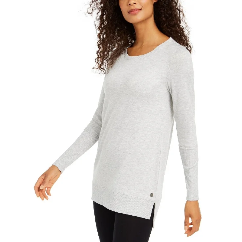 Ideology Women's Long Sleeve Tunic Grey Size Extra Large - X-Large