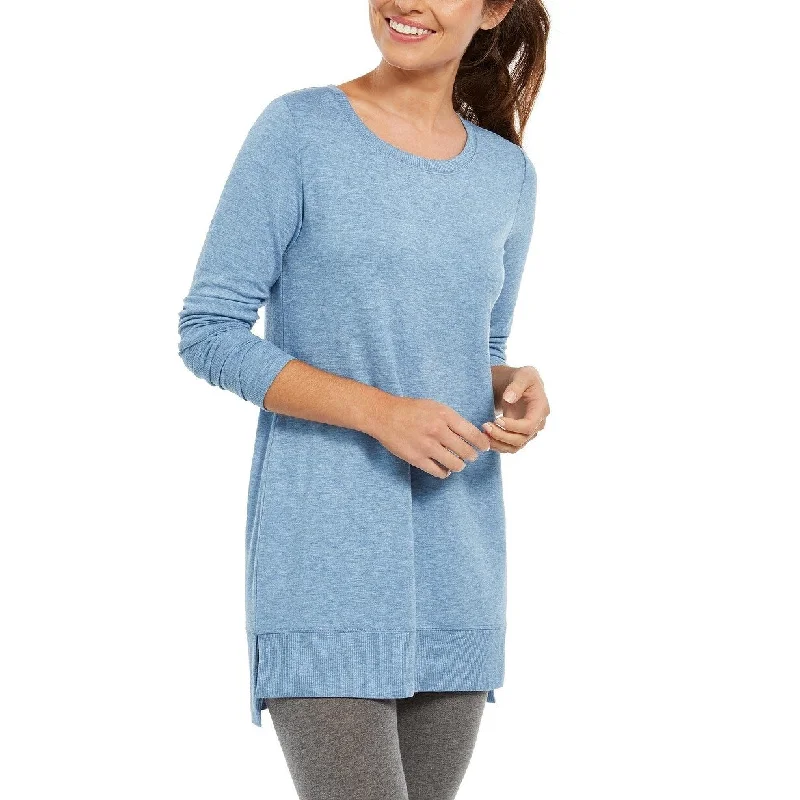 Ideology Women's Long Sleeve Tunic Infinity Heather Size Small - Blue