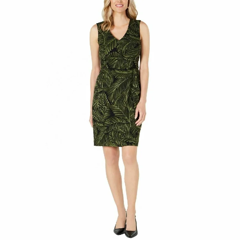 Kasper Women's Belted Sheath Dress Medium Green Size 6