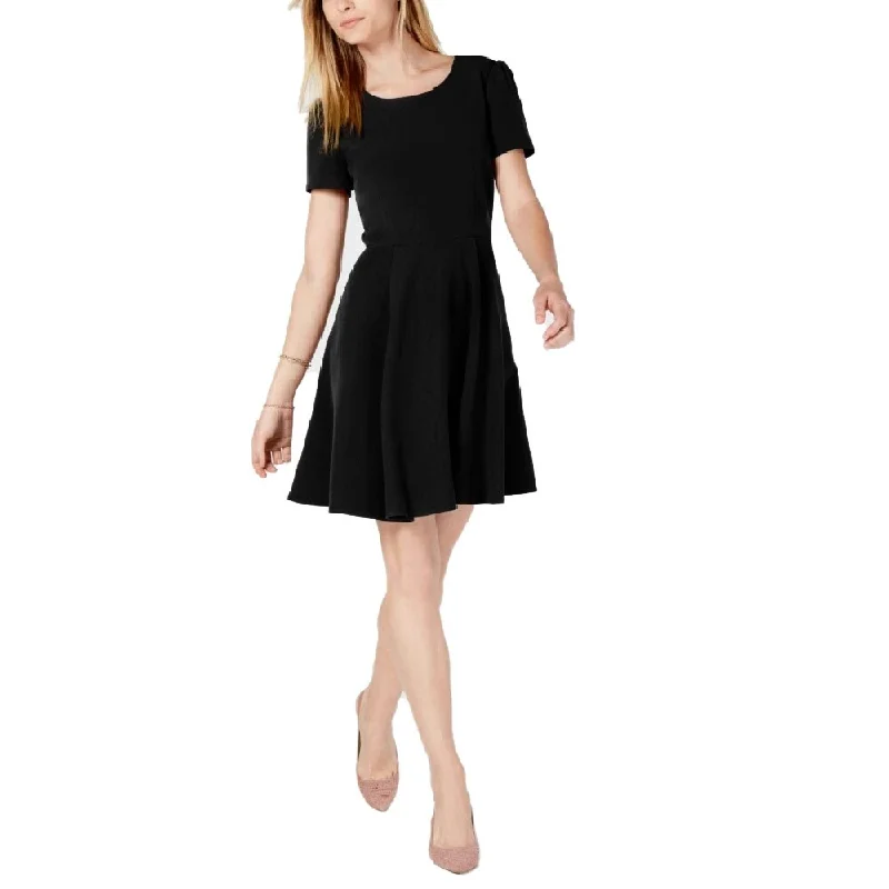 Maison Jules Women's Heart Cutout Fit and Flare Dress Deep Black Size 2