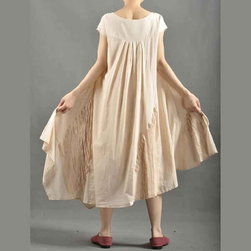 Original design Nude oversize sundress summer caftan dresses