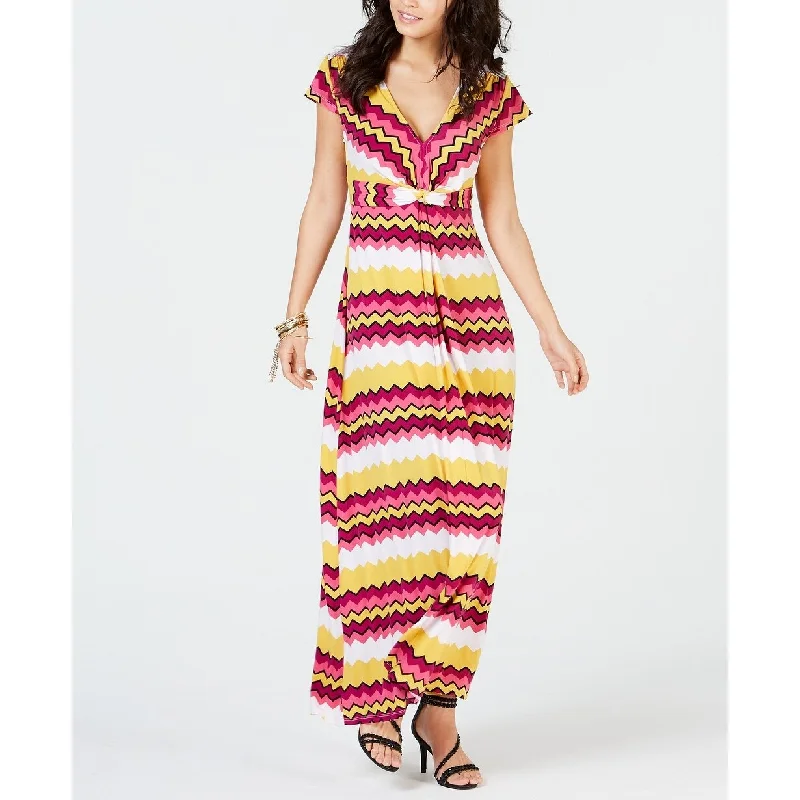 Thalia Sodi Women's Printed Maxi Dress Multi Size Extra Small